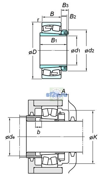 Фото подшипника 23248RRK+H2348
