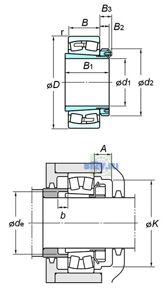 Фото подшипника 23252RK+H2352