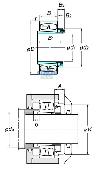 Фото подшипника 23260RK+H3260