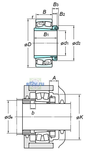 Фото подшипника 23268RK+H3268