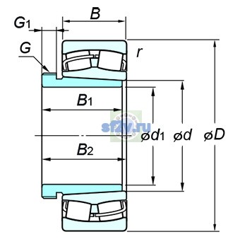 Фото подшипника 23280RK+AH3280