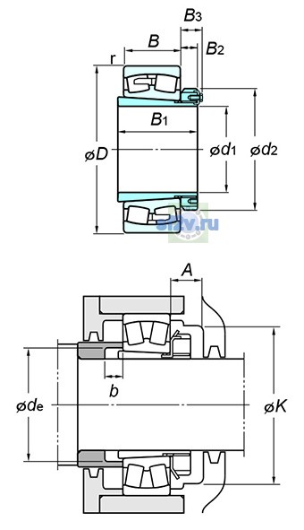 Фото подшипника 23288RK+H3288