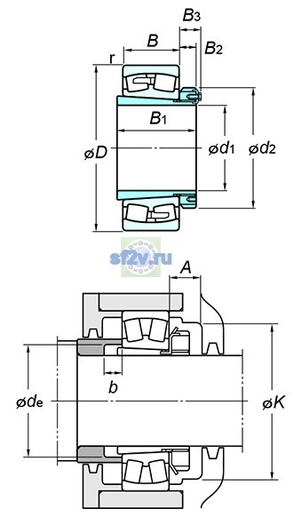 Фото подшипника 23296RK+H3296