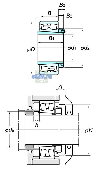 Фото подшипника 23992RK+H3992