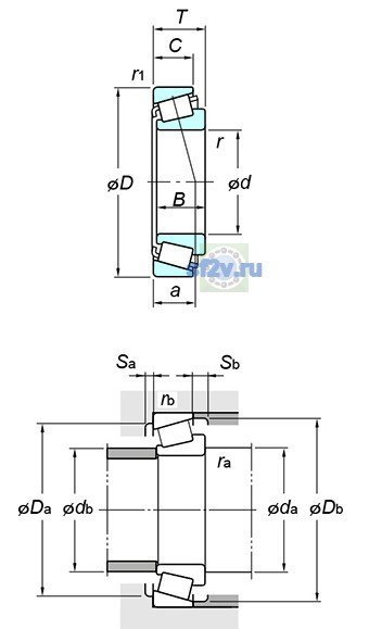 Фото подшипника 32005JR