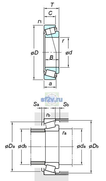 Фото подшипника 32206XR