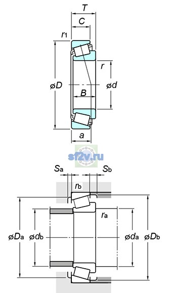 Фото подшипника 33008JR