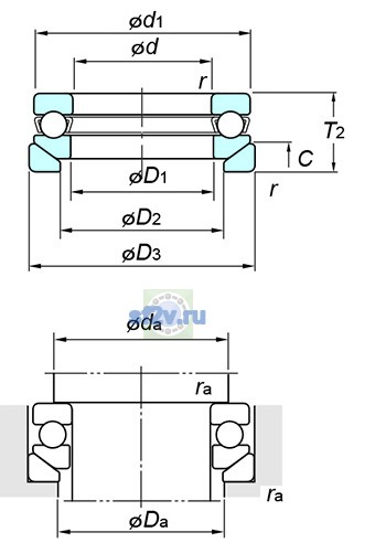 Фото подшипника 53222U