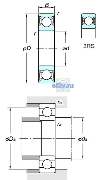 Фото подшипника 6004 2RS