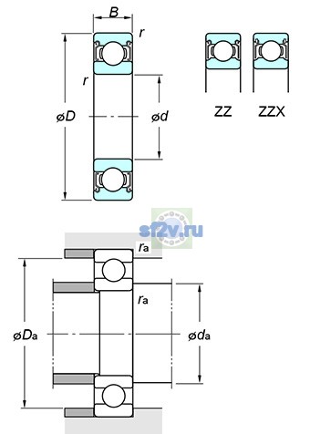 Фото подшипника 6004 ZZ
