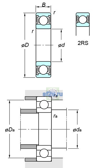 Фото подшипника 6008 2RS