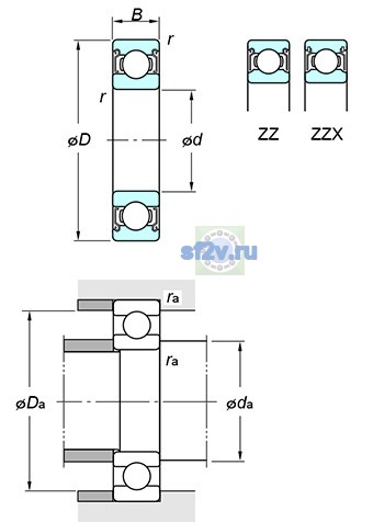 Фото подшипника 6024 ZZX
