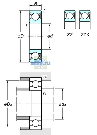 Фото подшипника 6026 ZZX