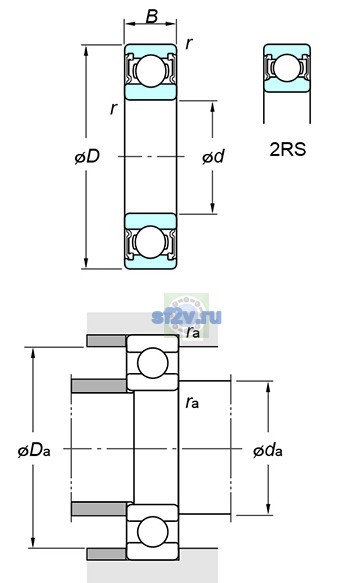 Фото подшипника 60/28 2RS1