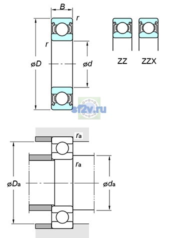 Фото подшипника 6034 ZZX