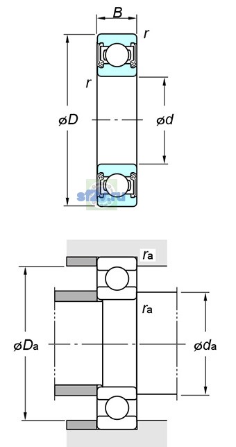 Фото подшипника 6211 2RD