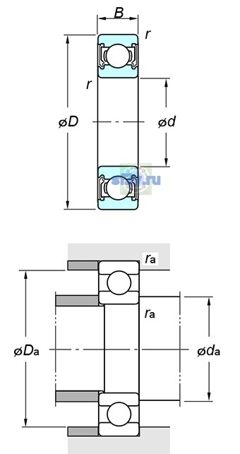 Фото подшипника 6214 2RU