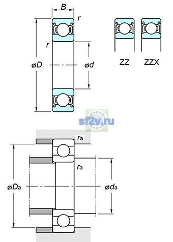 Фото подшипника 62/22 ZZ
