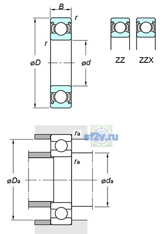 Фото подшипника 62/32 ZZ