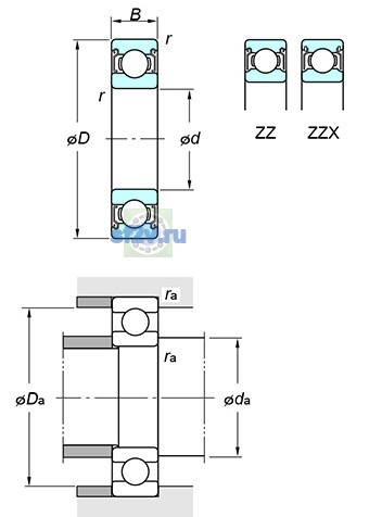 Фото подшипника 6234 ZZX