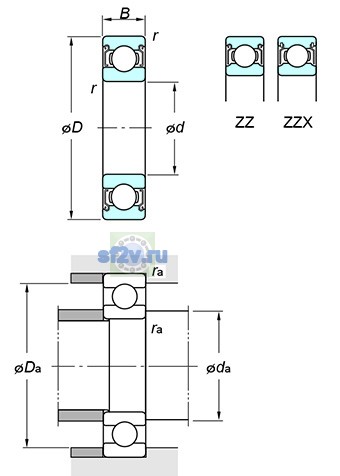 Фото подшипника 6300 ZZ