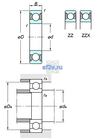 Фото подшипника 6302 ZZ