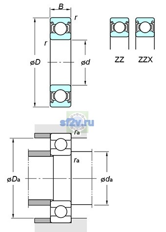 Фото подшипника 6319 ZZX