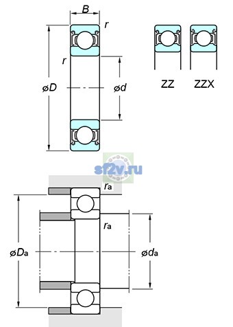 Фото подшипника 6321 ZZX