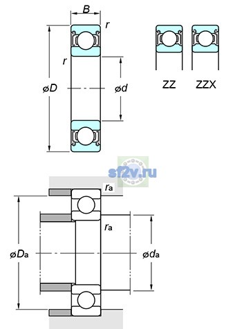 Фото подшипника 6324 ZZX