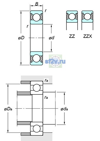 Фото подшипника 63/32 ZZ