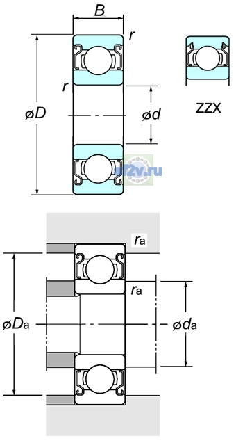 Фото подшипника 638 ZZ
