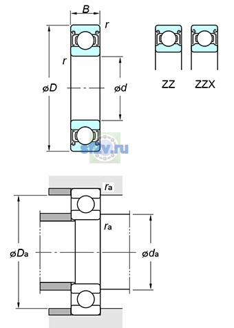 Фото подшипника 6701 ZZX
