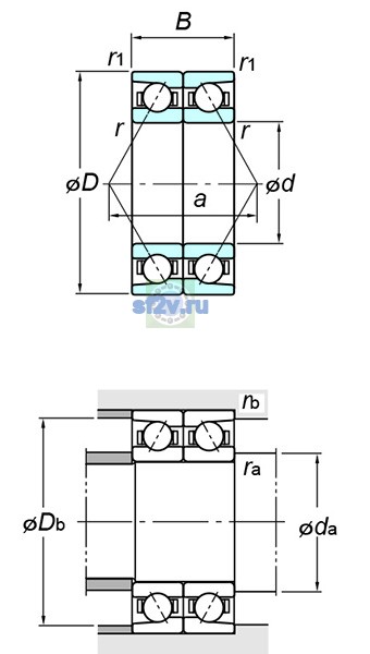 Фото подшипника 7000BDB FY