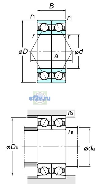 Фото подшипника 7000CDB FY