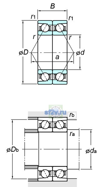 Фото подшипника 7001DB FY