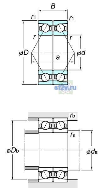 Фото подшипника 7002DB FY