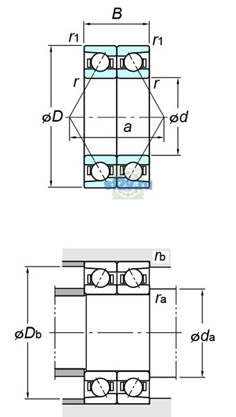 Фото подшипника 7003DB FY