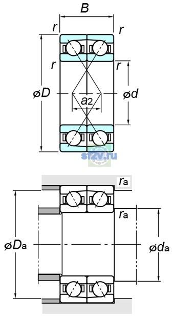Фото подшипника 7003DF FY
