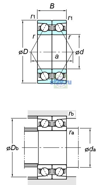 Фото подшипника 7005BDB FY