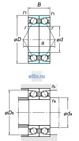 Фото подшипника 7007DB FY