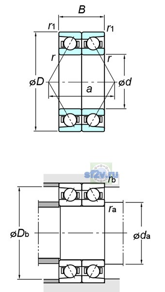 Фото подшипника 7008BDB FY