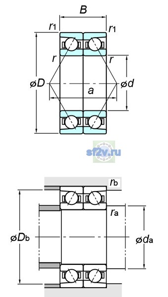 Фото подшипника 7010DB FY