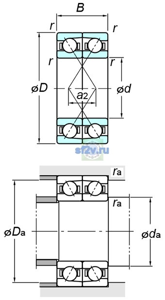 Фото подшипника 7010DF FY