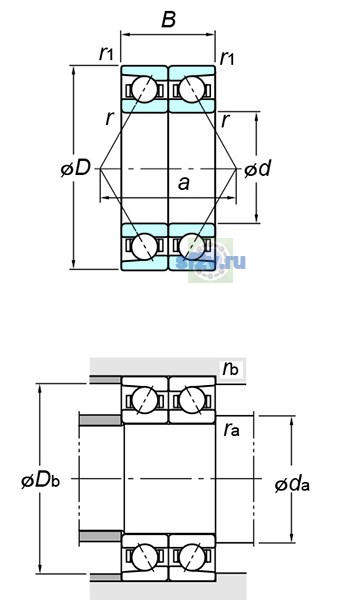 Фото подшипника 7011BDB FY
