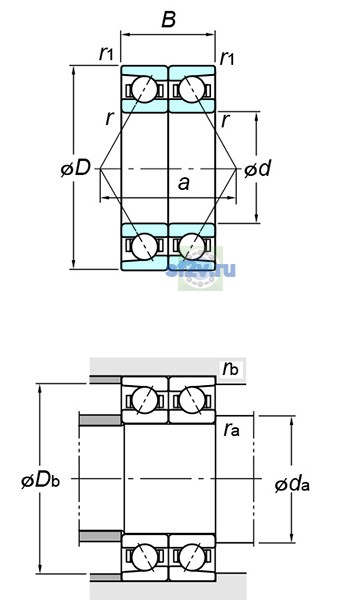 Фото подшипника 7011DB FY