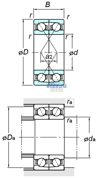 Фото подшипника 7011DF FY