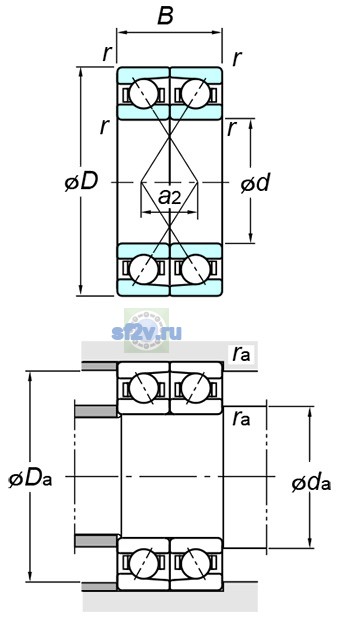 Фото подшипника 7012DF FY