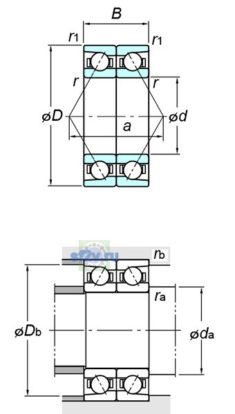 Фото подшипника 7014DB FY