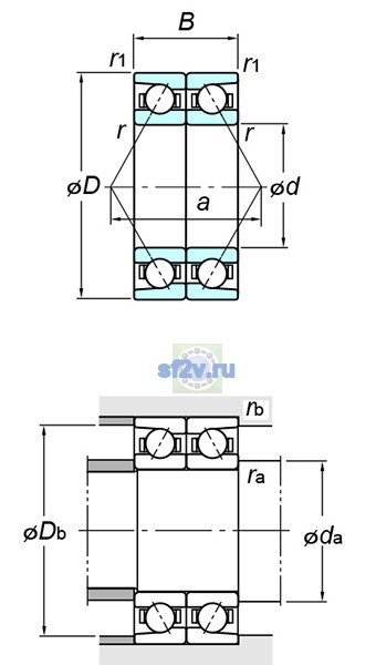 Фото подшипника 7015DB FY
