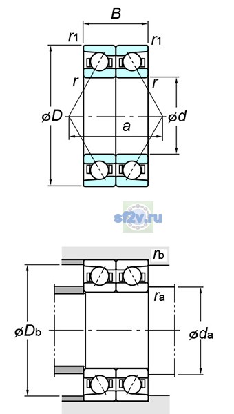 Фото подшипника 7019BDB FY